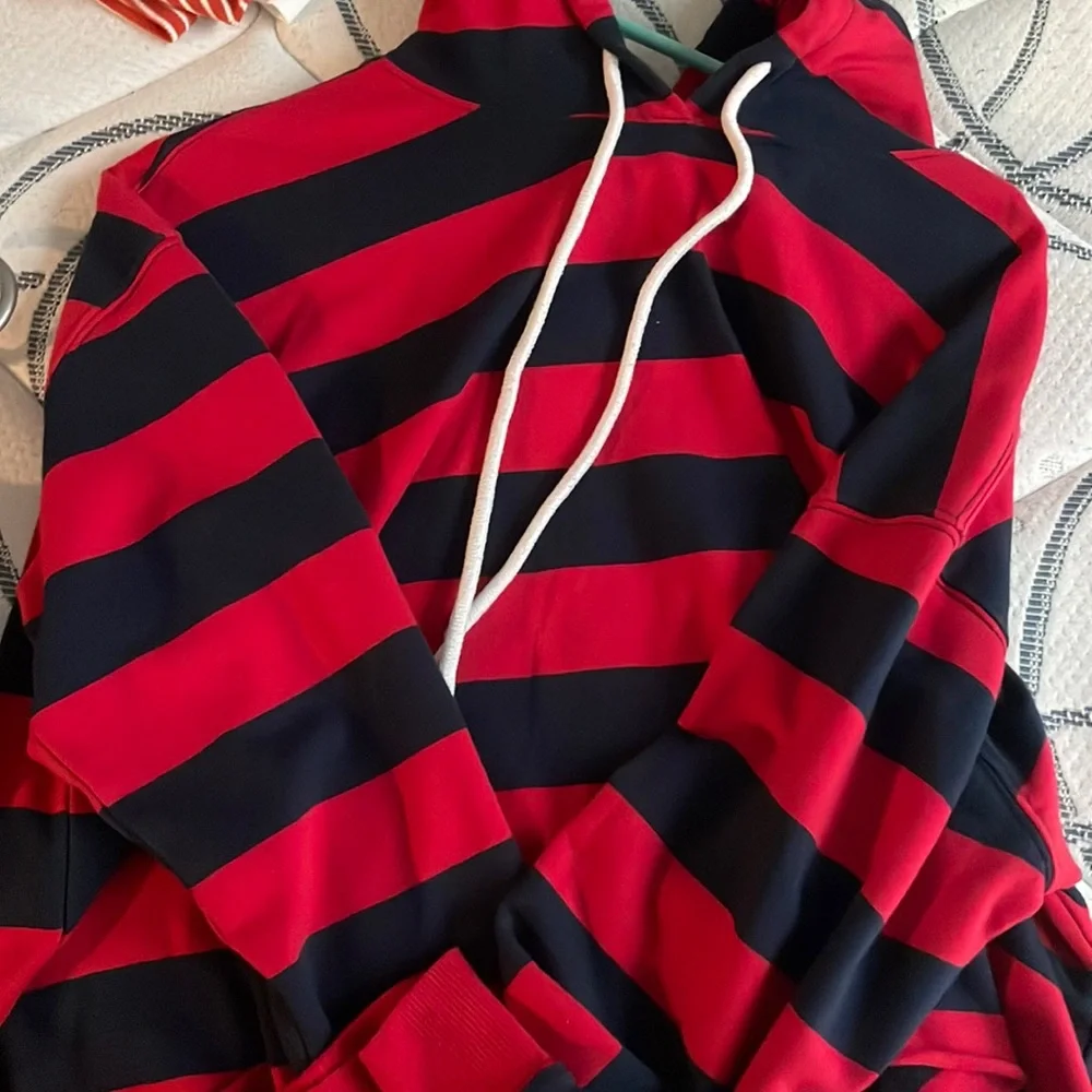 Arizona Jean Company | Tops | Red And Blue Striped Hoodie | Poshmark